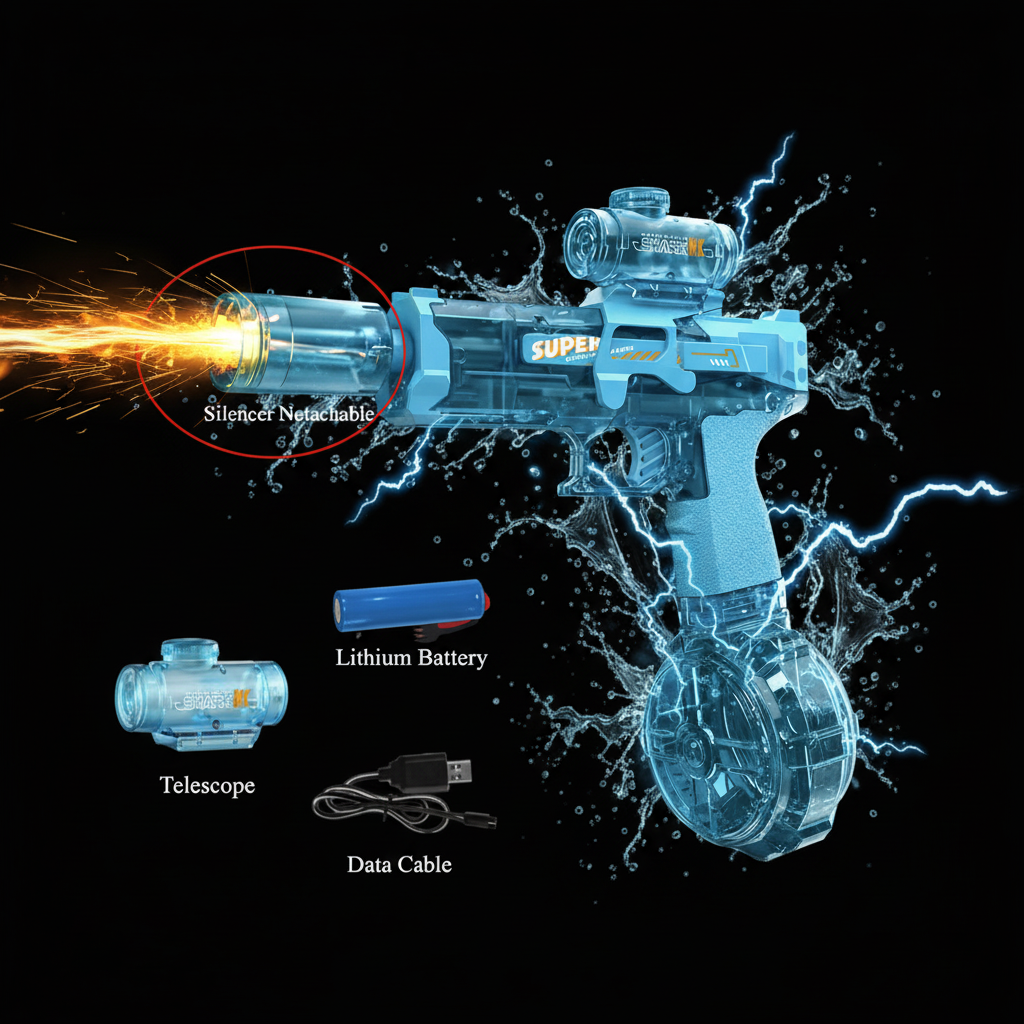 HydroBlaze 360 - Electric Water Gun | Automatic Fire & Extreme Range