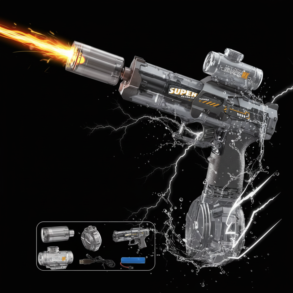 HydroBlaze 360 - Electric Water Gun | Automatic Fire & Extreme Range